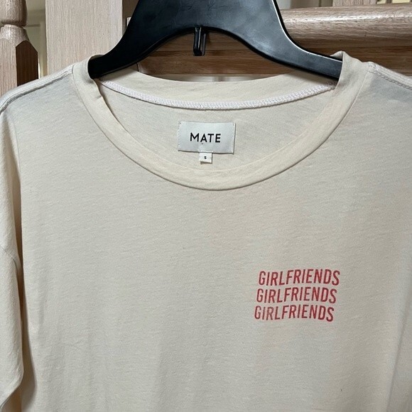 MATE the Label Girlfriend  Devi Crew Tee in Bone S - Picture 5 of 8